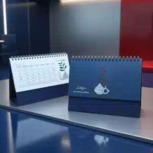 نمای جزئیات تقویم رومیزی آبگینه عمودی