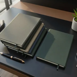 سررسید وزیری 1405 آرام با جلد چرمی و صحافی دوختی