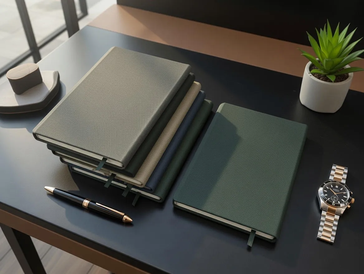 سررسید وزیری 1405 آرام با جلد چرمی و صحافی دوختی