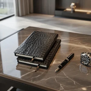 سررسید اروپایی 1405 هیوا جلد چرمی پوست ماری