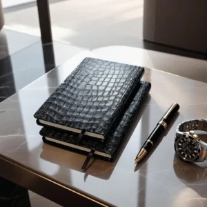 سررسید اروپایی 1405 هیوا جلد چرمی پوست ماری